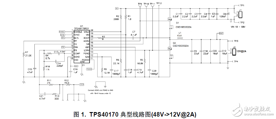 降低高壓輸入時(shí)TPS40170的功耗