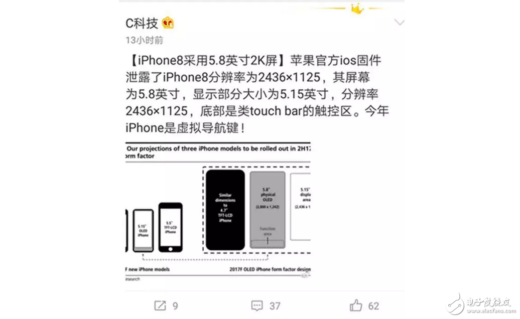 效仿華為，iPhone8將搭載虛擬鍵！SE二代配置大幅度提升