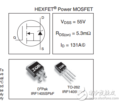 irf1405s LPBF產品數據表