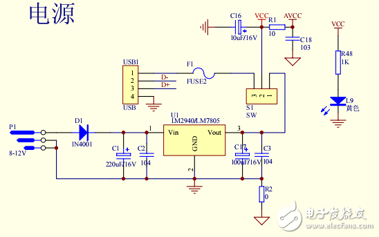 基于AVR-atmega128開發(fā)板原理圖