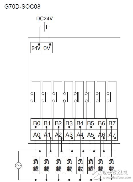 基于G70D SOCO8繼電器終端電路及參數(shù)介紹