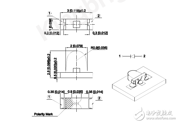 黃光LED技術資料 KPPA-3010SYCK 今臺