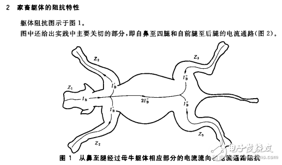 電流對人和家畜的效應 第3部分電流通過家畜軀體的效應