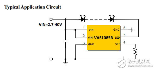 VAS1085B恒流led驅動器