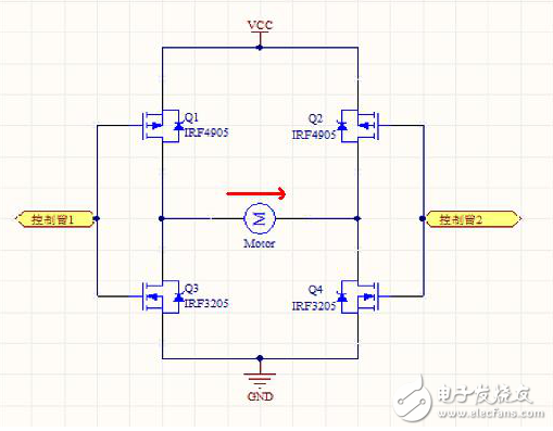 場(chǎng)效應(yīng)管電機(jī)驅(qū)動(dòng)-MOS管H橋原理