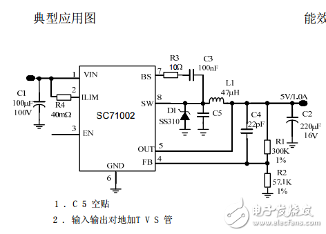 SC71002 2A 80V 200KHz 開關(guān)降壓轉(zhuǎn)換器