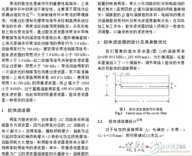 腔體帶通濾波器設(shè)計(jì)案例