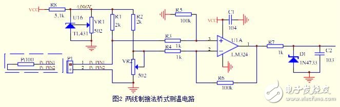 PT100溫度傳感器測溫電路，熱電阻Pt100測溫電路調試體會