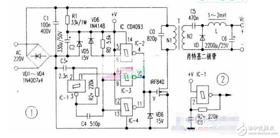 cd4093制作實(shí)用開關(guān)電源