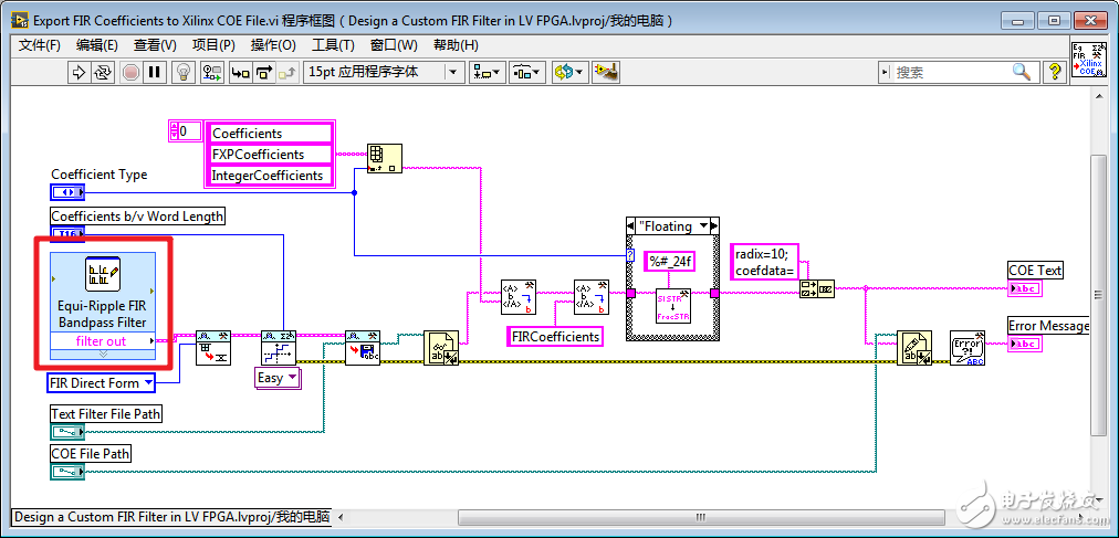 基于LV FPGA設(shè)計(jì)濾波器步驟詳解