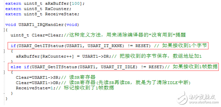 STM32串口接收不定長數(shù)據(jù)原理與源程序