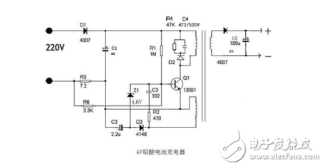 4v鉛酸電池充電電路解析