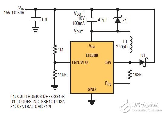  采用 5 引腳 TSOT-23 封裝的 100V 微功率 No-Opto 隔離反激式轉(zhuǎn)換器