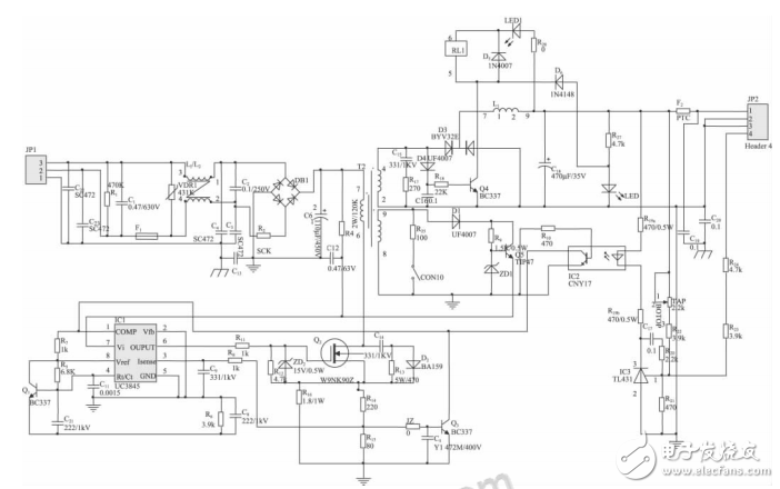 基于UC3845的單端反激AC-DC充電器