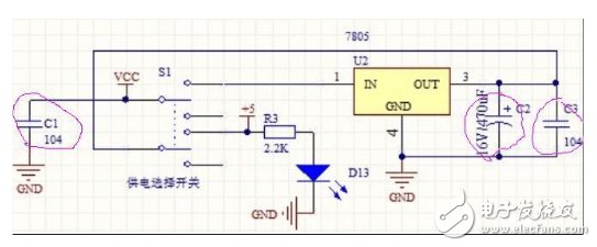 7805穩(wěn)壓電路介紹_7805穩(wěn)壓電路三個(gè)電容分別是什么？