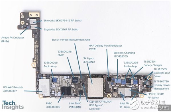 蘋果iPhone8 Plus專業(yè)拆解報告：X光照深入IC細(xì)節(jié)