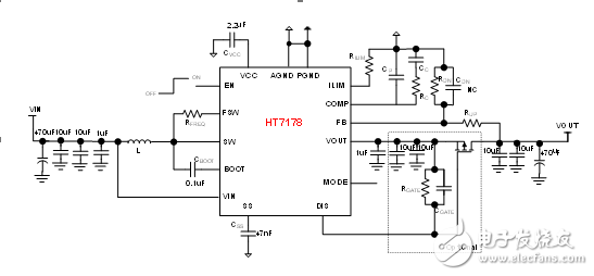 關(guān)于HT7178 DC-DC 同步升壓轉(zhuǎn)換器的相關(guān)介紹