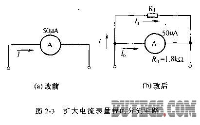 擴(kuò)大電流表量程的分流電路